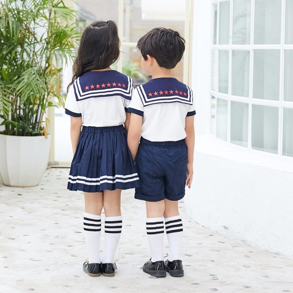 童装班服运动会毕业服小学生校服幼儿园园服夏装男女童装夏季定制套装