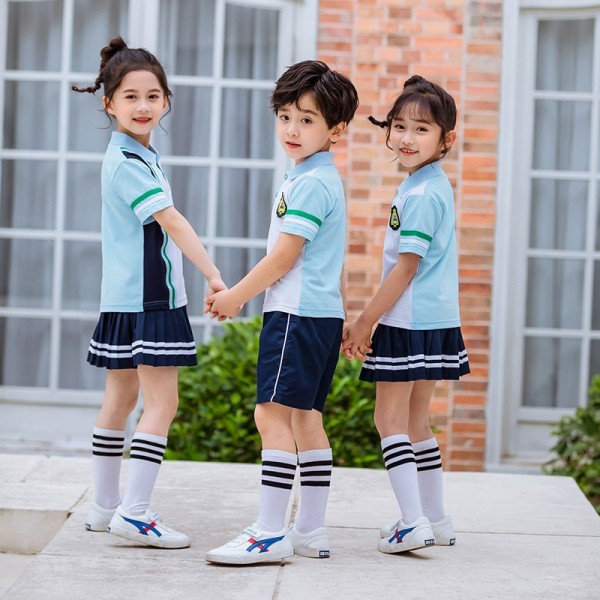 小学生套装班服夏季幼儿园园服运动装2020新款儿童校服短袖短裙短裤套装六一男女表演服